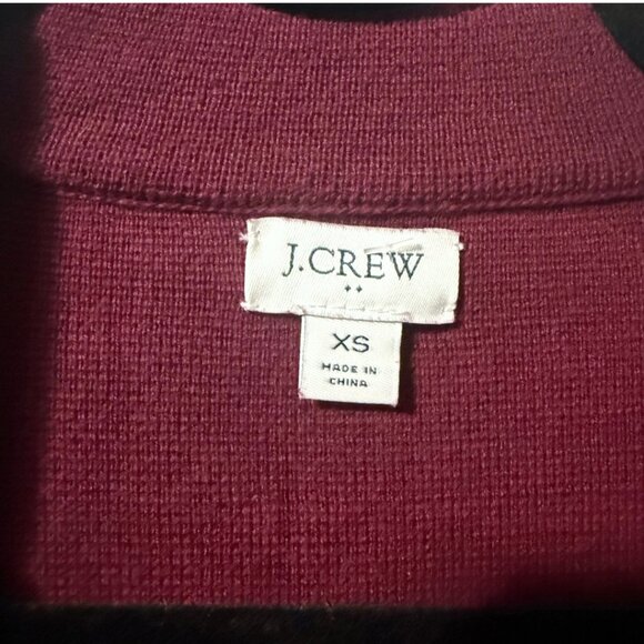 J.Crew Cotton Preppy Schoolboy Sweater Blazer – Size XS Burgundy Red - Picture 2 of 7